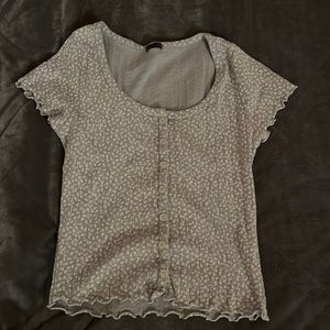 Brandy Melville Blue Floral Zelly Top. Nwot